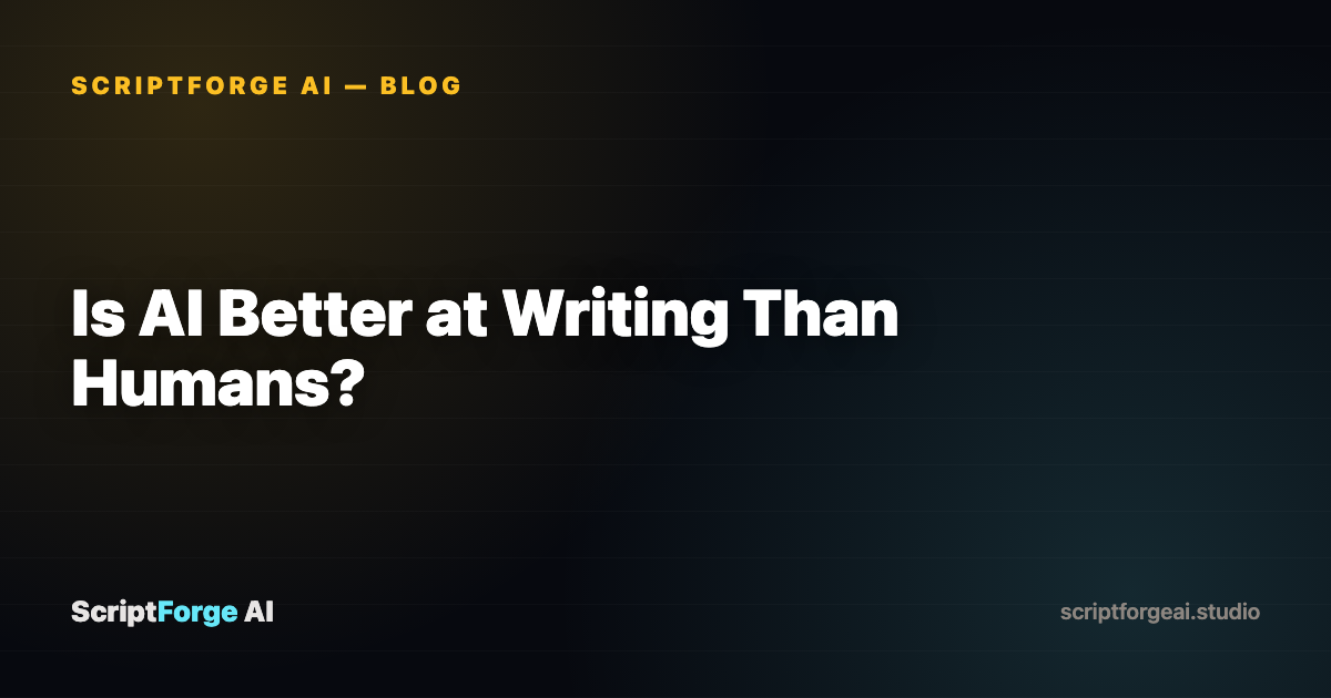 Is AI Better at Writing Than Humans?