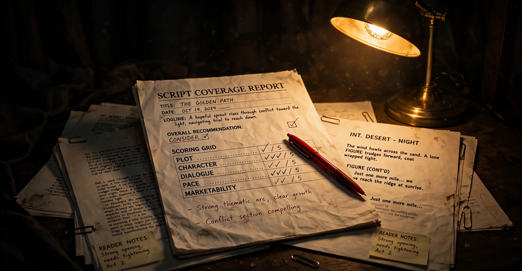 Script Coverage Template: What Readers Actually Score — ScriptForge AI Blog
