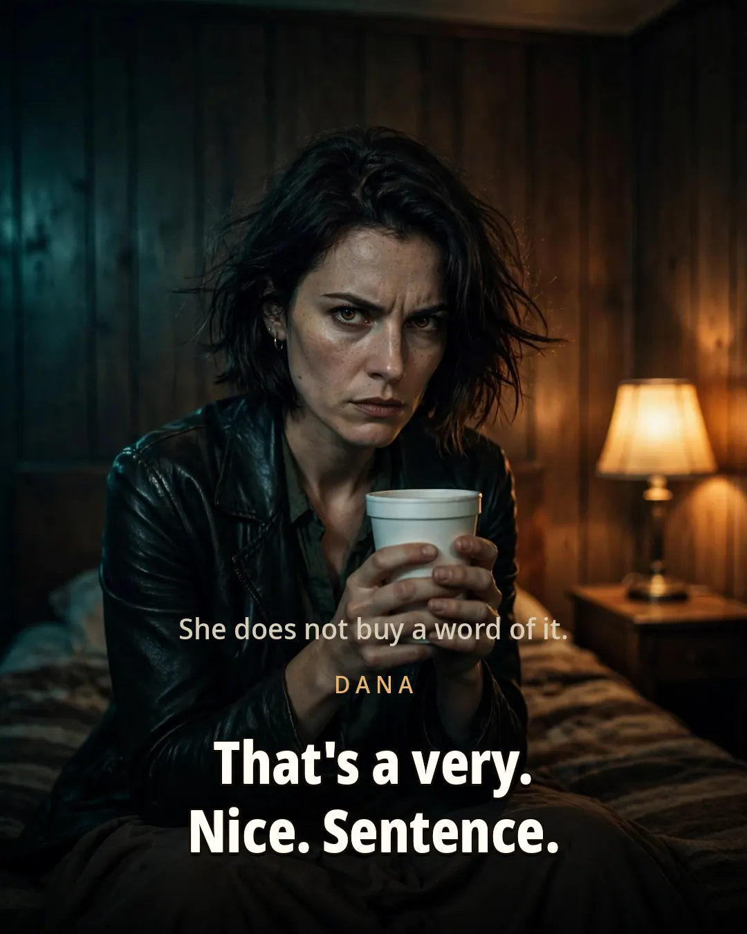 Dana: "That's a very. Nice. Sentence."