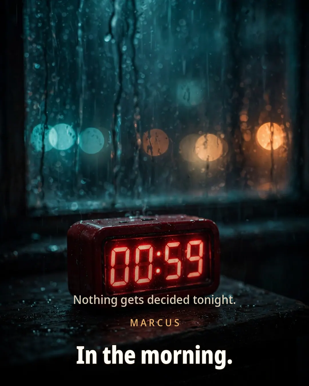 Marcus: "In the morning."